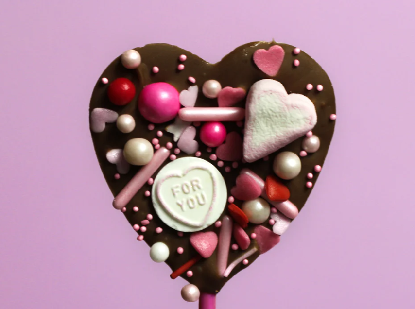 Chocolate Heart Lollipops - Sweet Love for Your Desk!